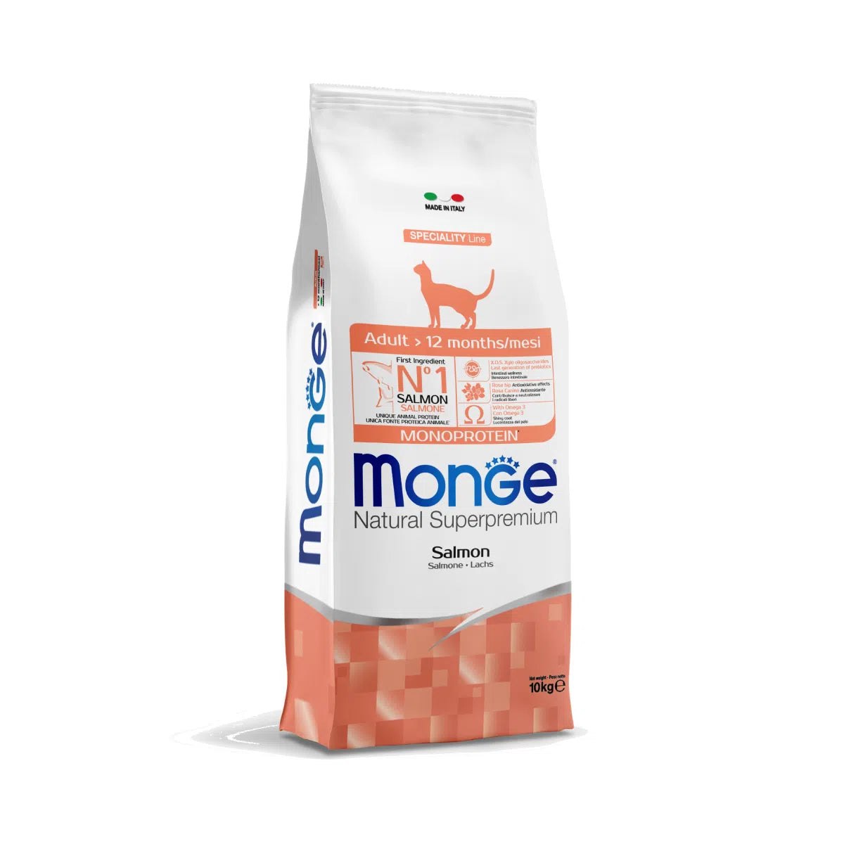 Monge Natural Superpremium Adult Salmone 10kg - Crocchette per Gatti Monge Natural Superpremium Adult Salmone 10kg - Crocchette per Gatti